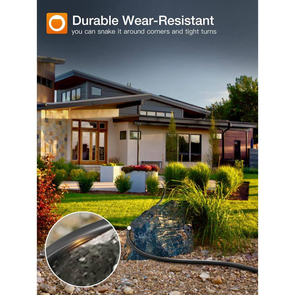 50 Ft. 16/3 Heavy Duty Outdoor Extension Cord with Flexible Long Wires, Black (1-Pack)