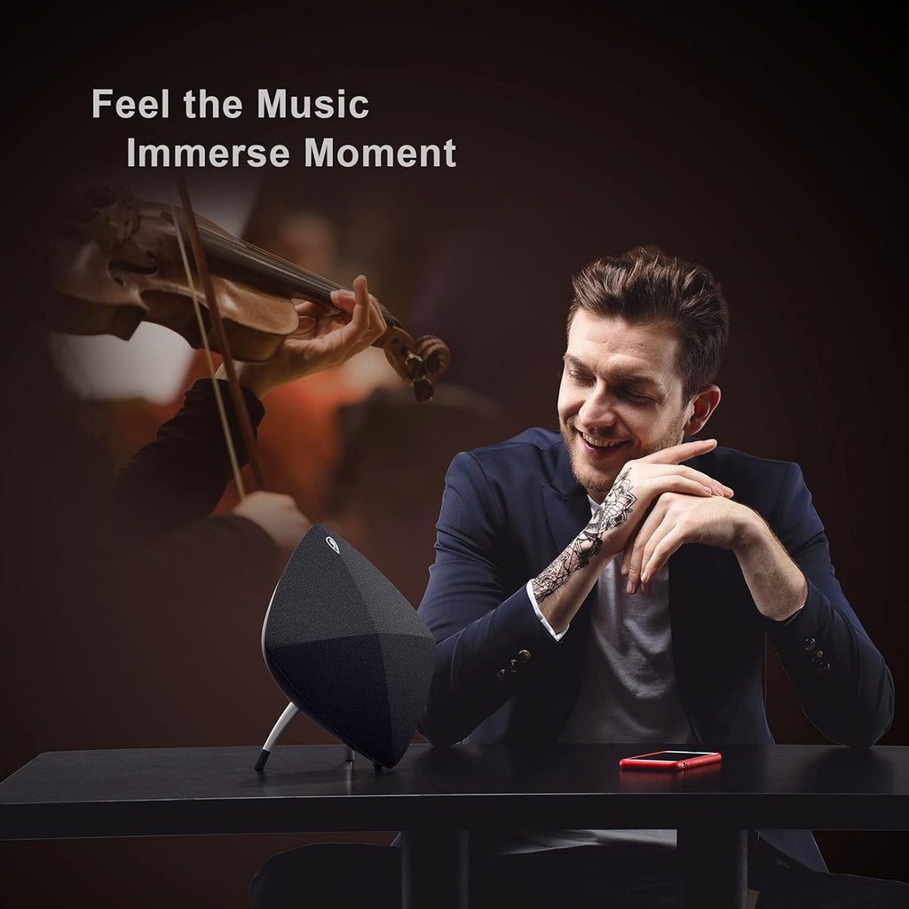 Bluetooth Speaker for Home, 45W (60W Peak) AC Powered Bluetooth Speaker with Loud Bass, Wireless Stereo Pairing, Built-In Mic, for Home, Office and Gift