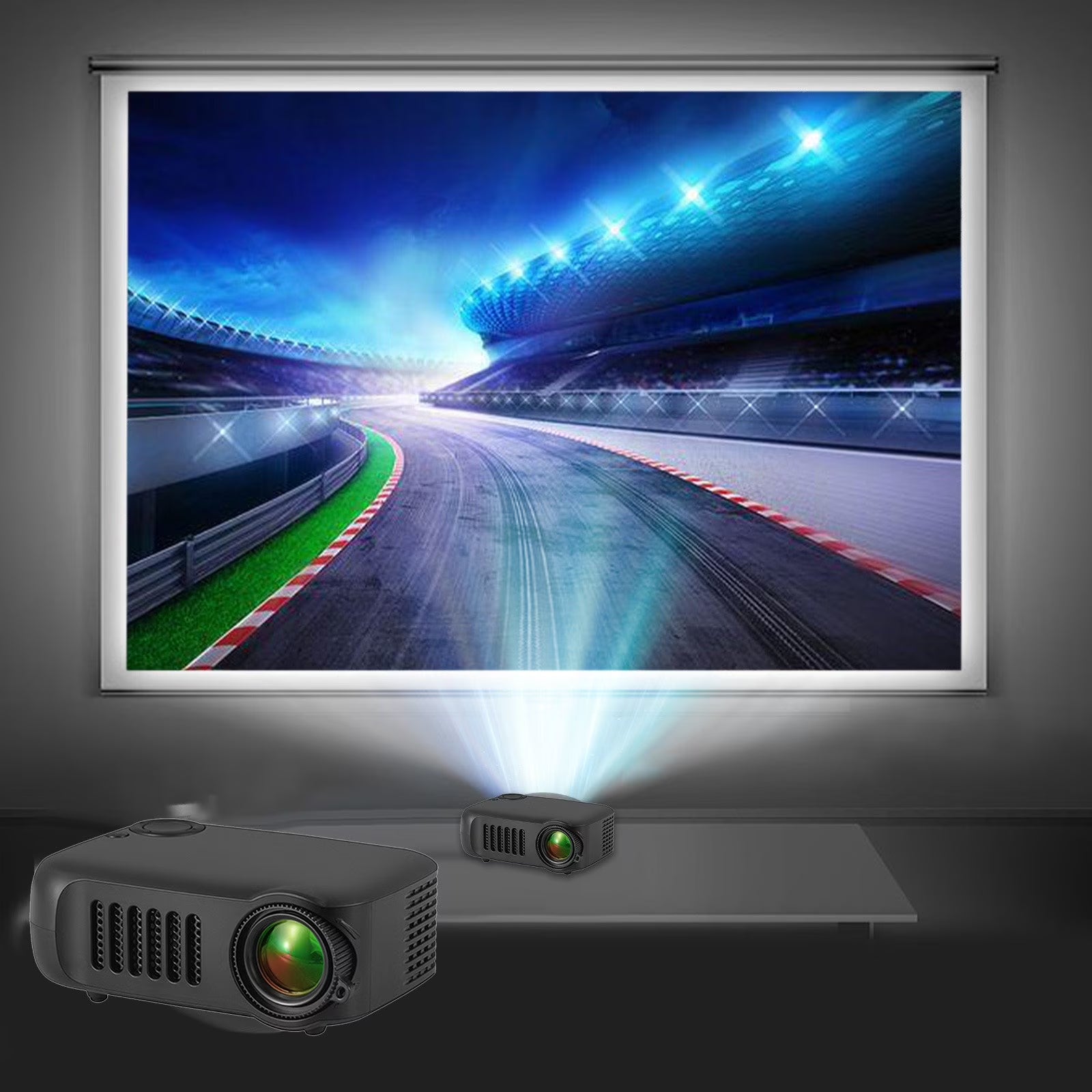 Mini Portable LED Outdoor HD 1080P Cell Phone Projector Projector(U.S.), Projector