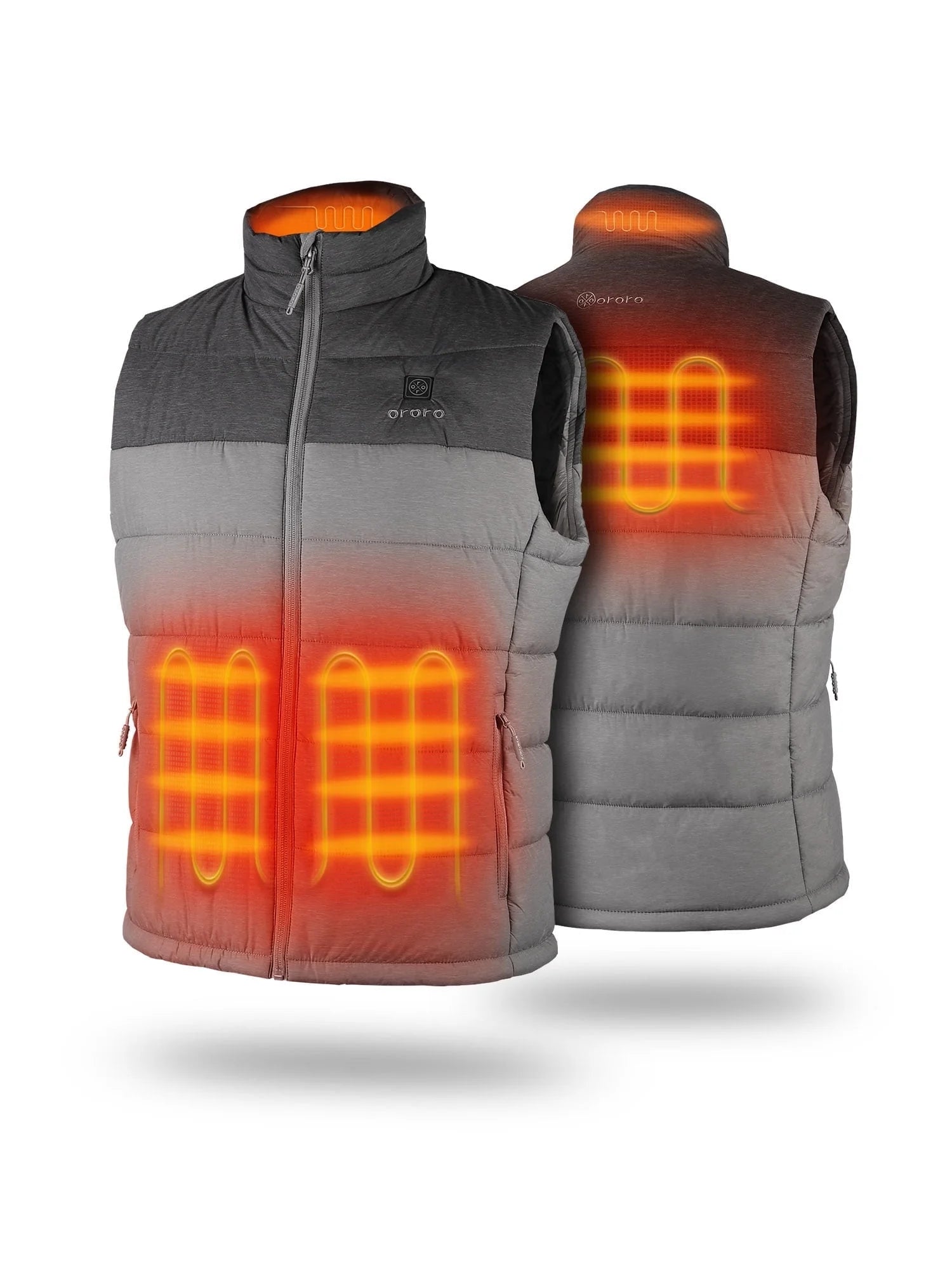 Men'S Heated Vest with Battery, Heating Vest for Hiking Skiing Outdoors (Grey,L)