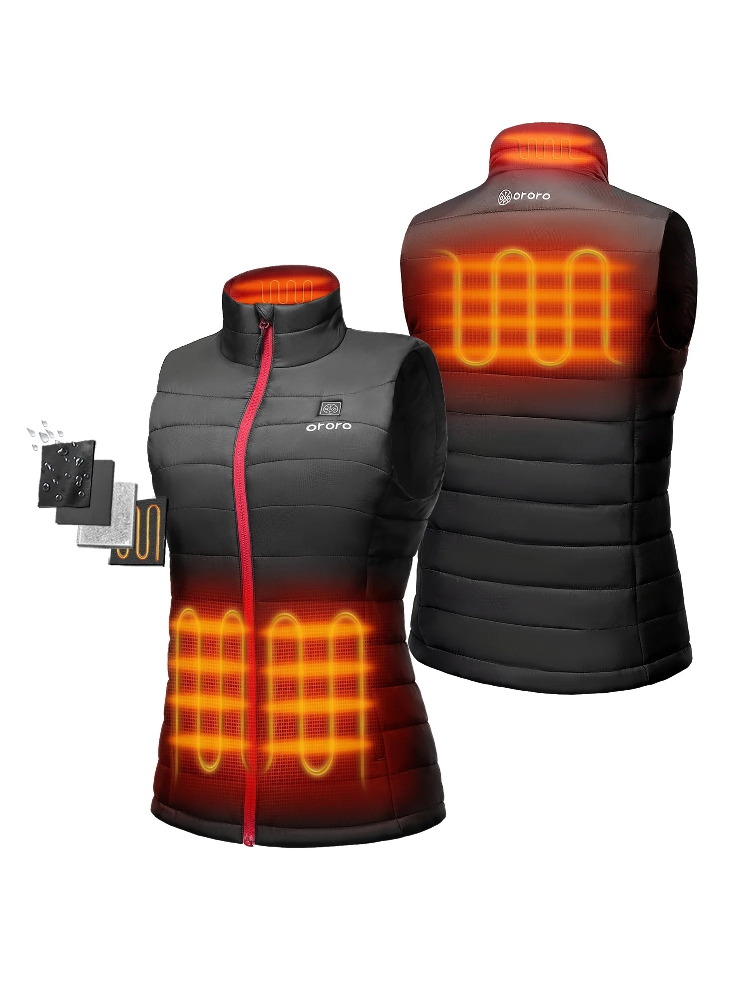 Women’S Heated Vest with Battery, Heating Vest for Hiking Skiing Outdoors (Black,S)